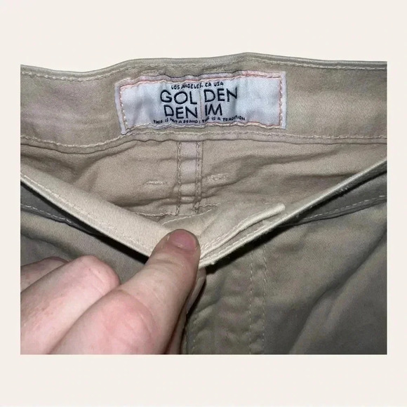 0222. Men’s GOLDEN DENIM KHAKI DISTRESSED JEANS‎ SIZE 32 - Picture 6 of 10